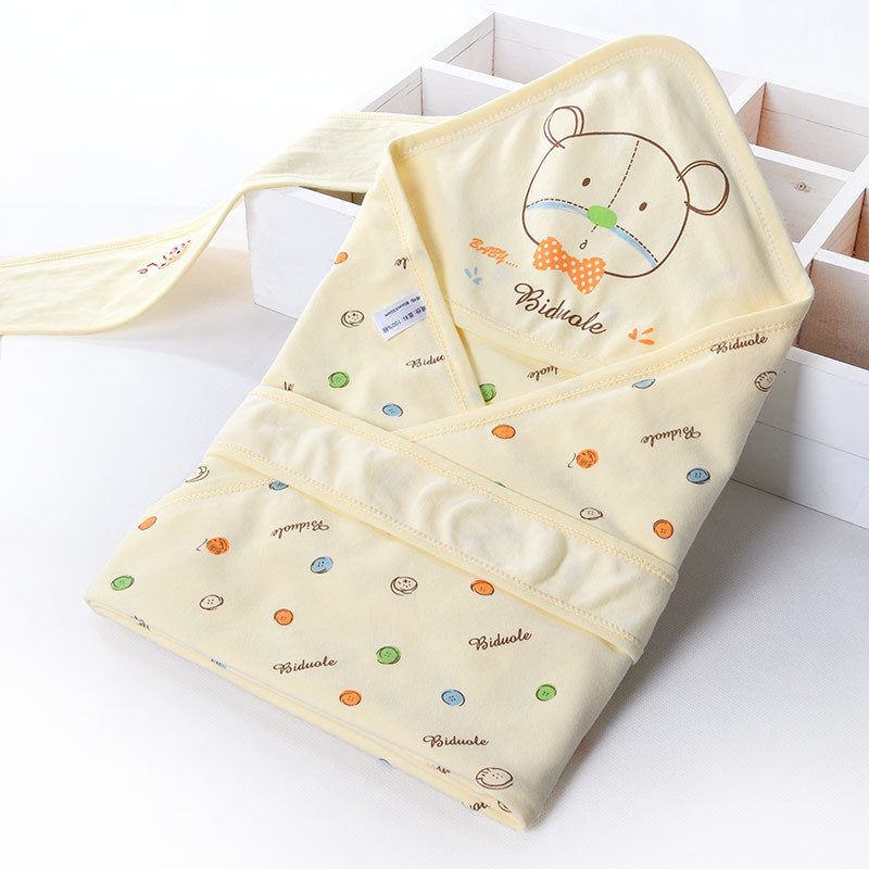 Baby Swaddle Blanket Newborn Cotton Printed Autumn Spring Soft Bedding Sleeping Bag Quilt