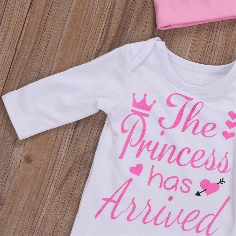 4PCS Newborn Kids Baby Girl Romper Bodysuit set