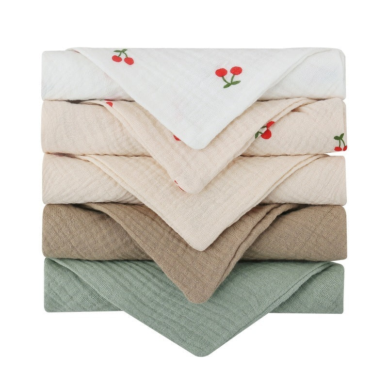 5-piece Baby Towel Plain Cotton Face Towel