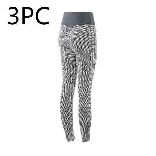 Plaid Seamless High Waist Fitness Yoga Pants. Breathable Gym Leggings
