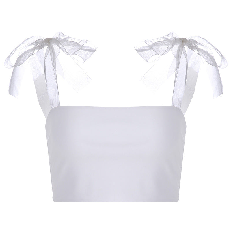 Women's Backless Mesh Strap Tank Top - Spring/Summer 2019