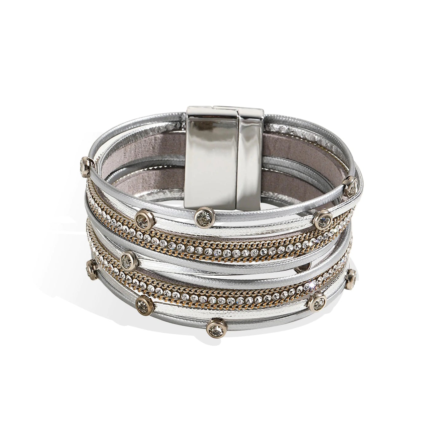 Trendy Leather Wrap Bracelets for Women. Boho Multilayer Stackable Crystal Bead Bracelets, Valentines Day Gifts