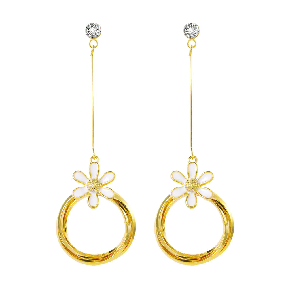 Trendy Long Tassel Earrings for Women - Metal Design