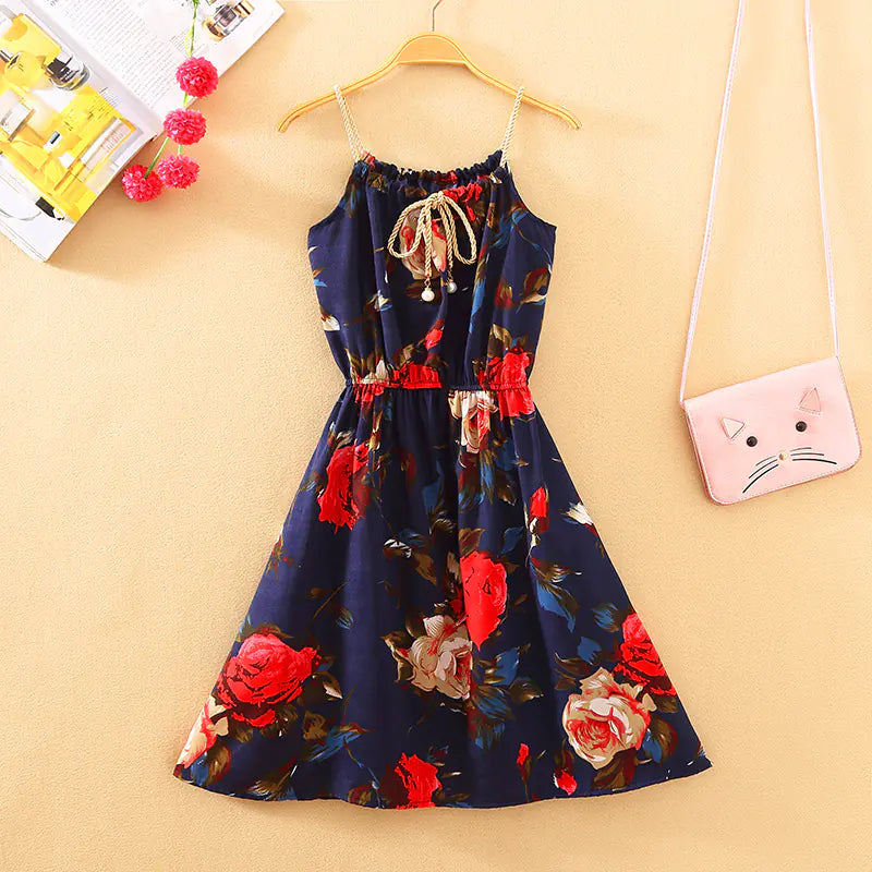 Bohemian Floral Chiffon Maxi Dress for Women