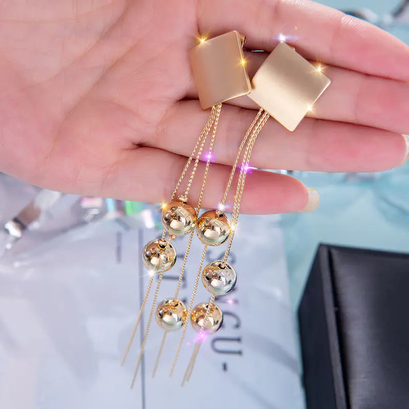 S925 Silver Heart Crystal Long Earrings for Women