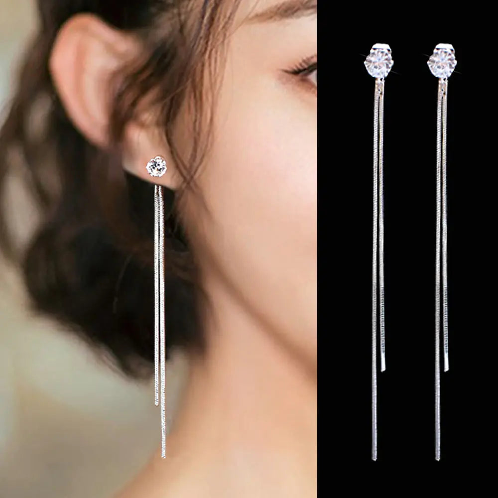 Long Tassel Earrings for Women (Pair)