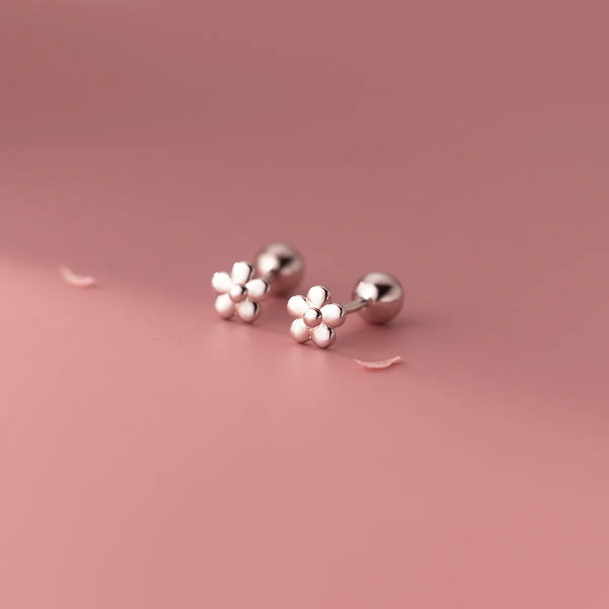 S925 Silver Flower Threaded Earrings for Women