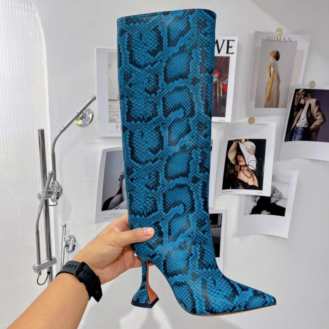 Pointed Women's High Heels with Side Zipper Design