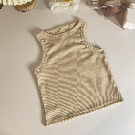 Women's Slim Fit Sleeveless Cropped Tank Top