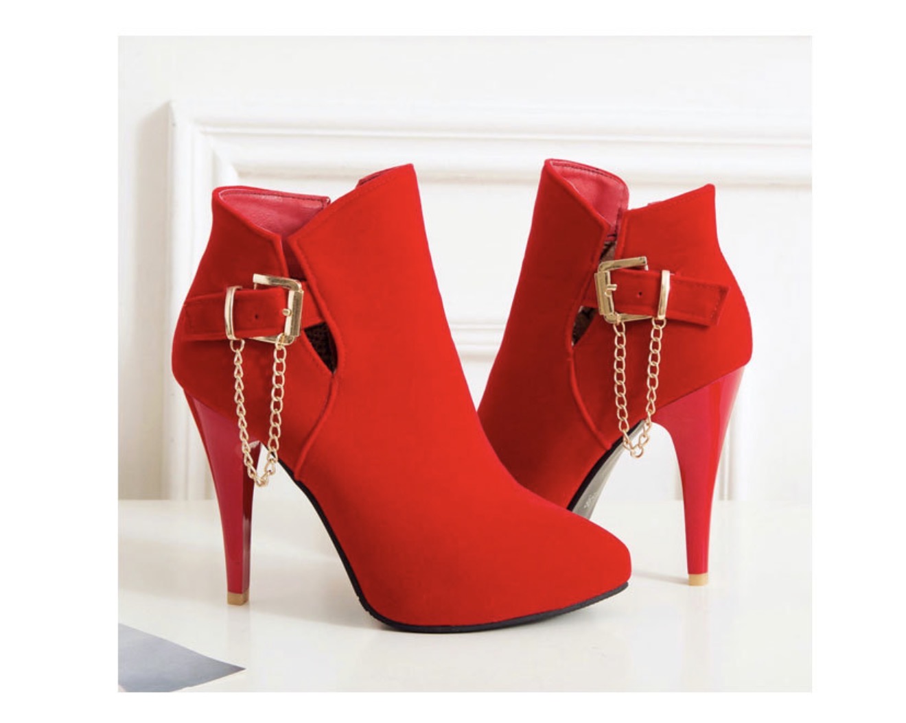 Buckle Ankle Boots, High Heels, and Short Booties