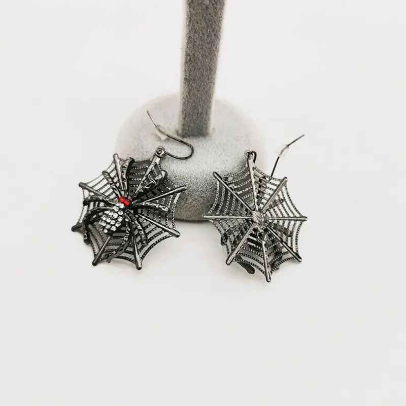 Halloween Spider Earrings - Alloy Metal Jewelry