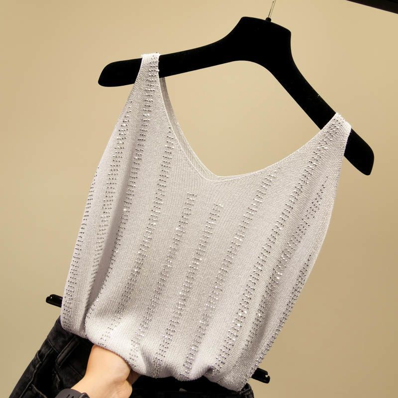 Summer Women's Loose Fit Knitted Tank Top