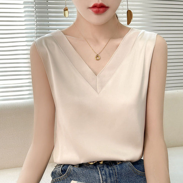 Elegant Women's Silk Satin Sling for Office Wear