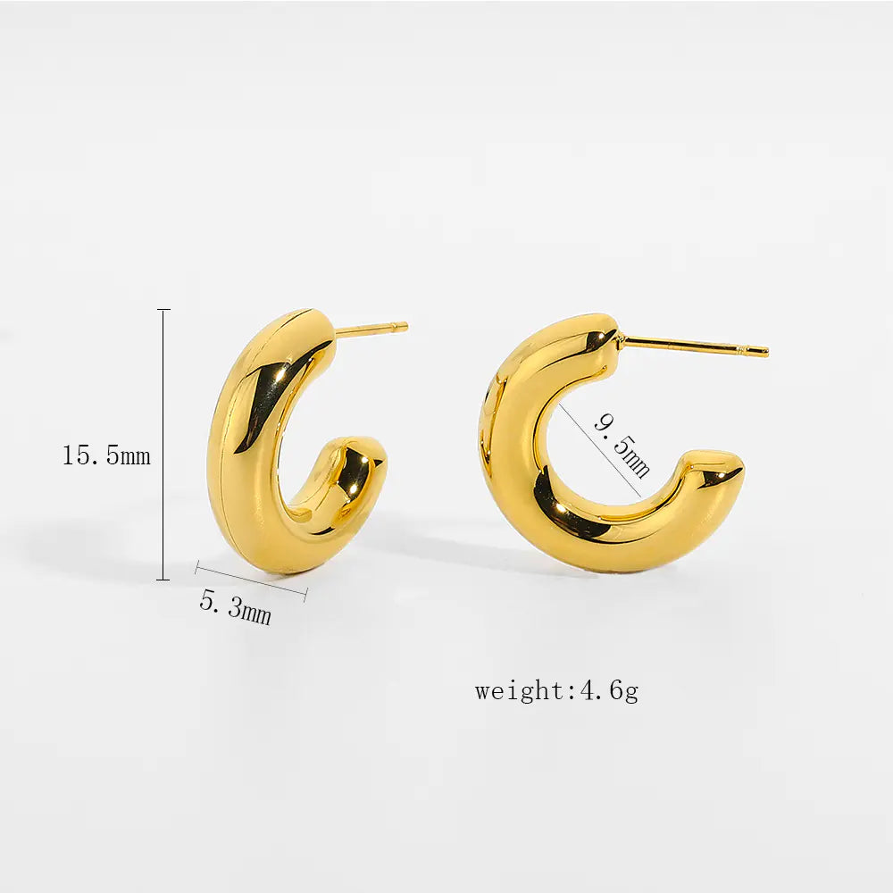 Stylish Stainless Steel Hoop Earrings for Women
