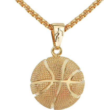 Basketball Pendant Stainless Steel Necklace Jewelry
