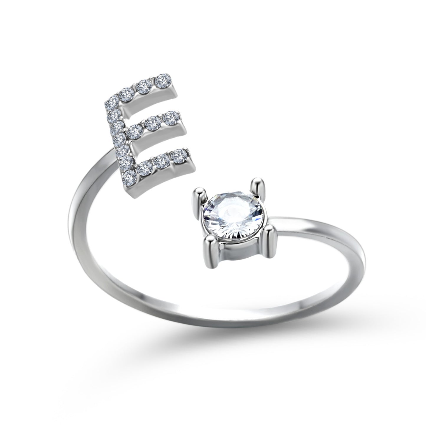 Adjustable 26 Initial Letter Rings. Fashion Simple Elegant Jewelry for Women