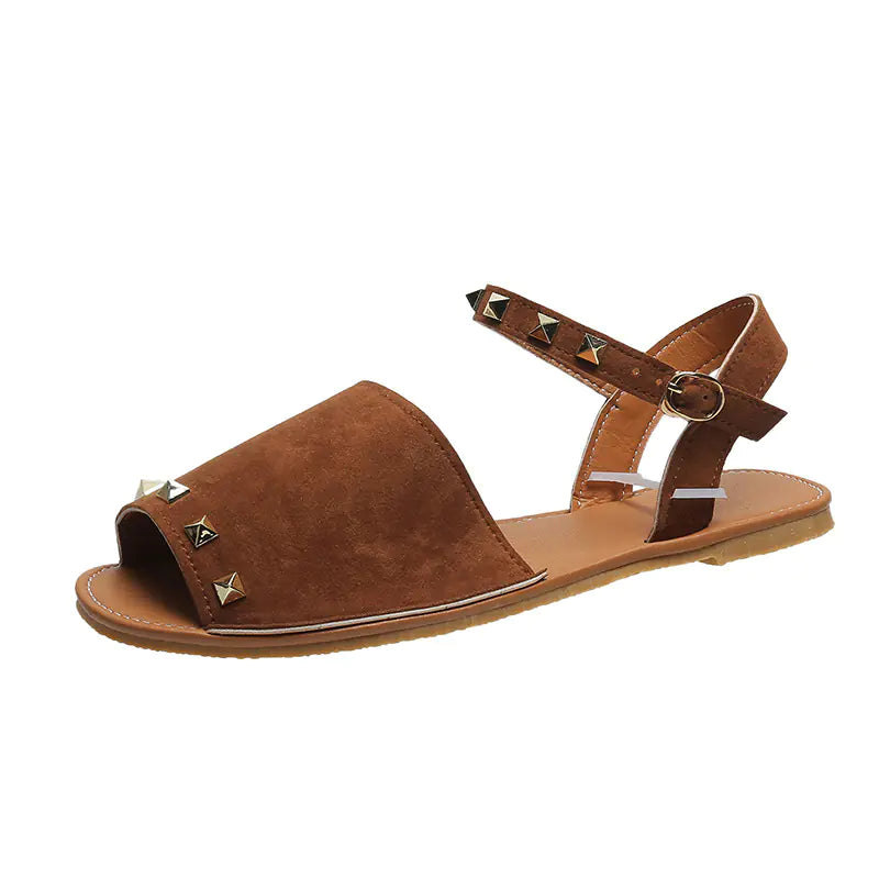 Rivet Sandals for Women - Summer Flat Beach Shoes