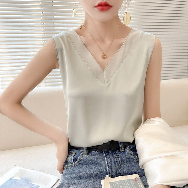 Elegant Women's Silk Satin Sling for Office Wear