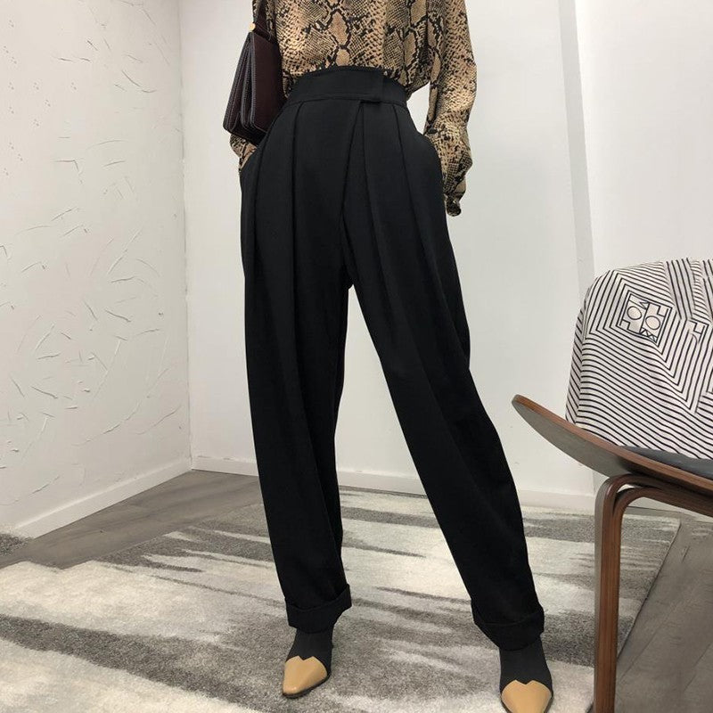 High waist loose wide leg pants