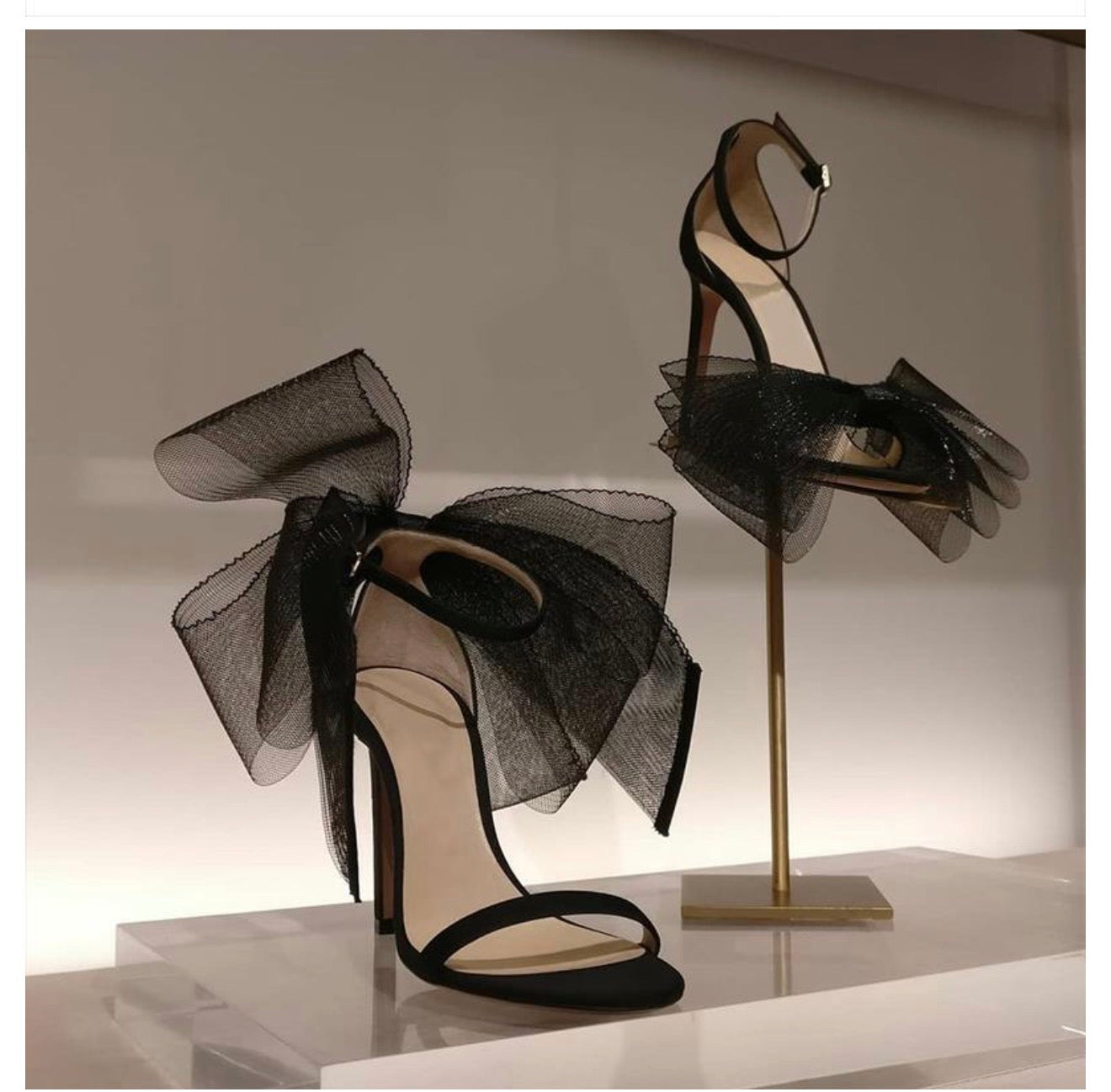 Asymmetrical Open-toe Stiletto Heels