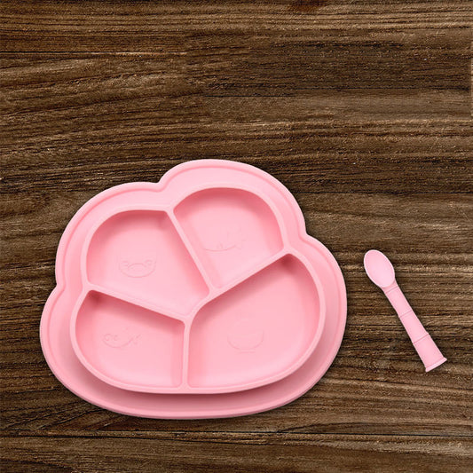 Baby Plate Learn To Eat Training Spoon Tableware