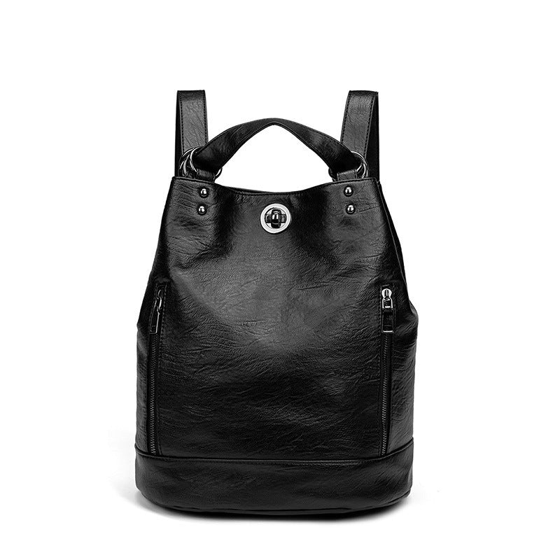 Leather Large Capacity Travel Backpack/ hand bags