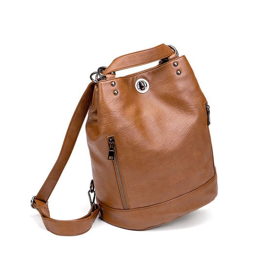 Leather Large Capacity Travel Backpack/ hand bags