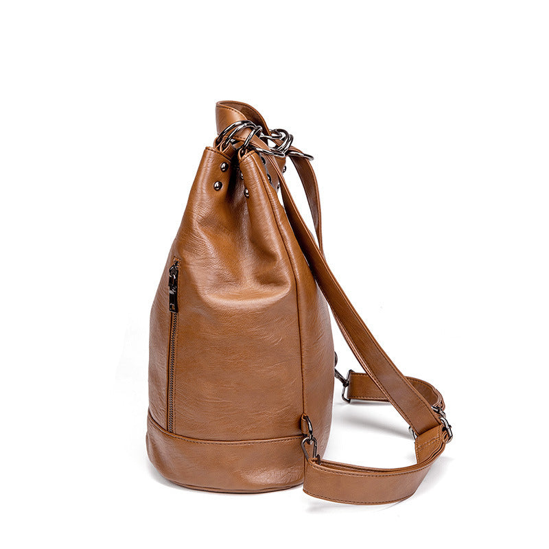 Leather Large Capacity Travel Backpack/ hand bags