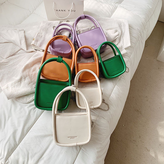 Luxury leather Women Shoulder Hand bags. Chain Crossbody Mini Square Purse