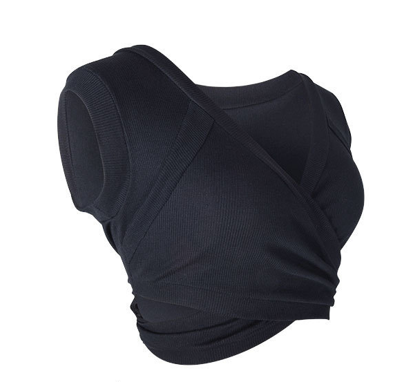 Women's Sleeveless Tie Crop Top Tank Top