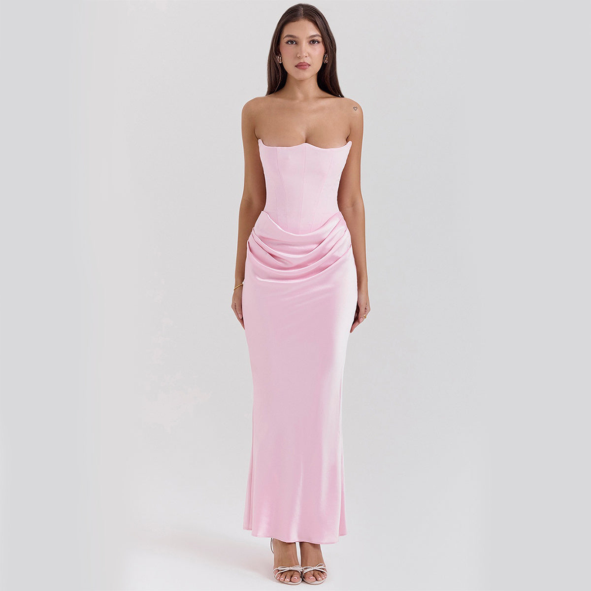 Slim Tube Top Sexy Fashion long Dresses. Bandeau Backless Evening Dress for Women