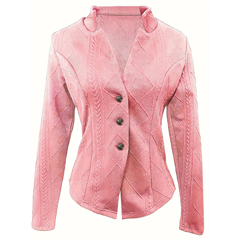 Women's Elegant Textured Open Front Blazer. Business Casual Work Office Blazer Jacket Suit