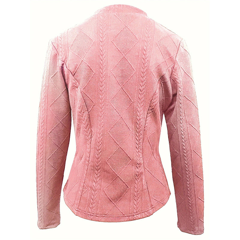 Women's Elegant Textured Open Front Blazer. Business Casual Work Office Blazer Jacket Suit