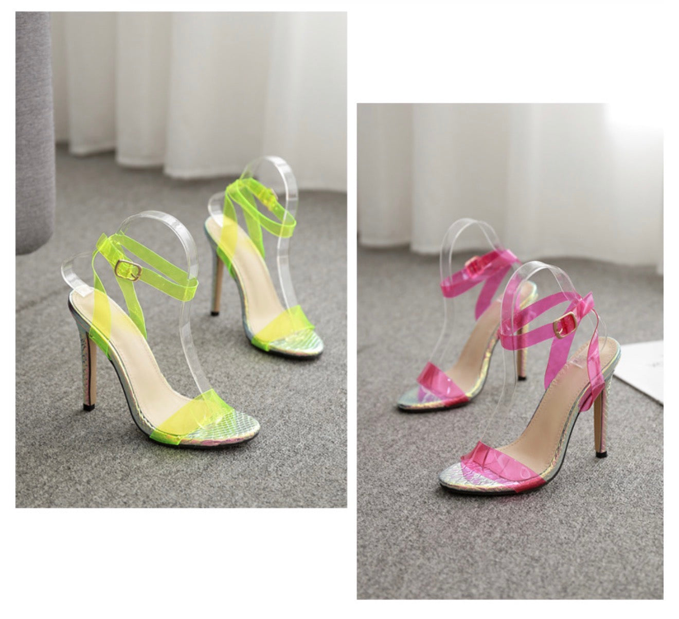 Transparent High Heels Sandals for Women