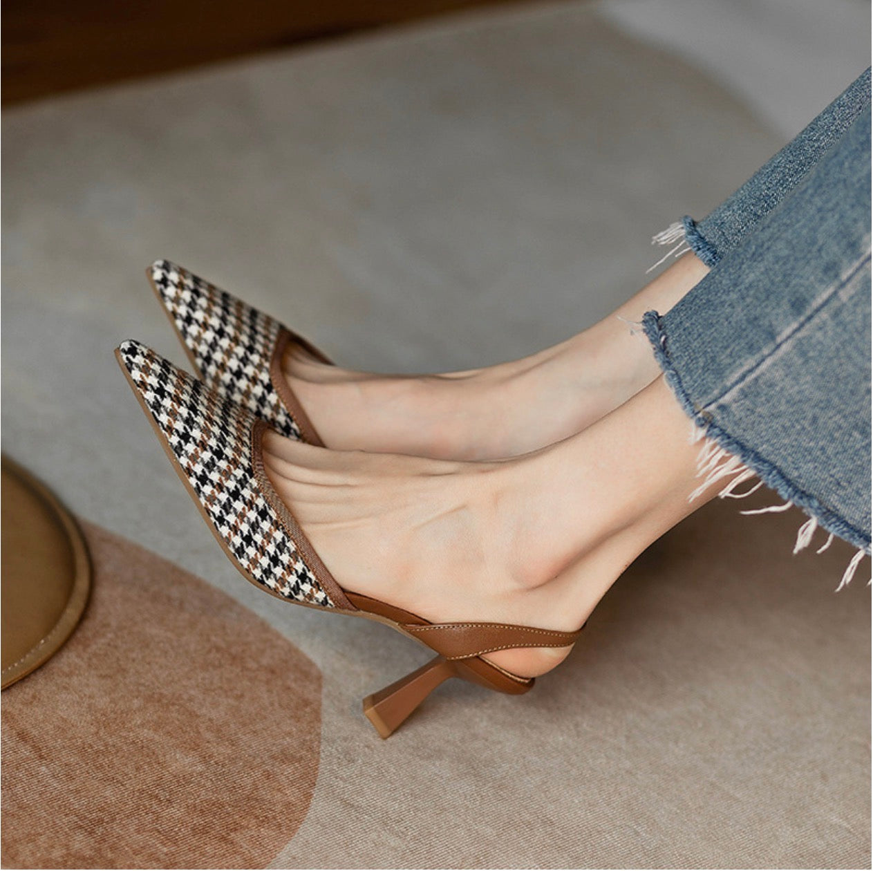 Vintage Pointed Toe Heels for Women Summer