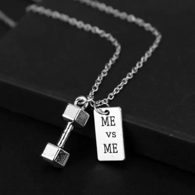 Dumbbell Pendant Necklace - Trendy Fitness Jewelry