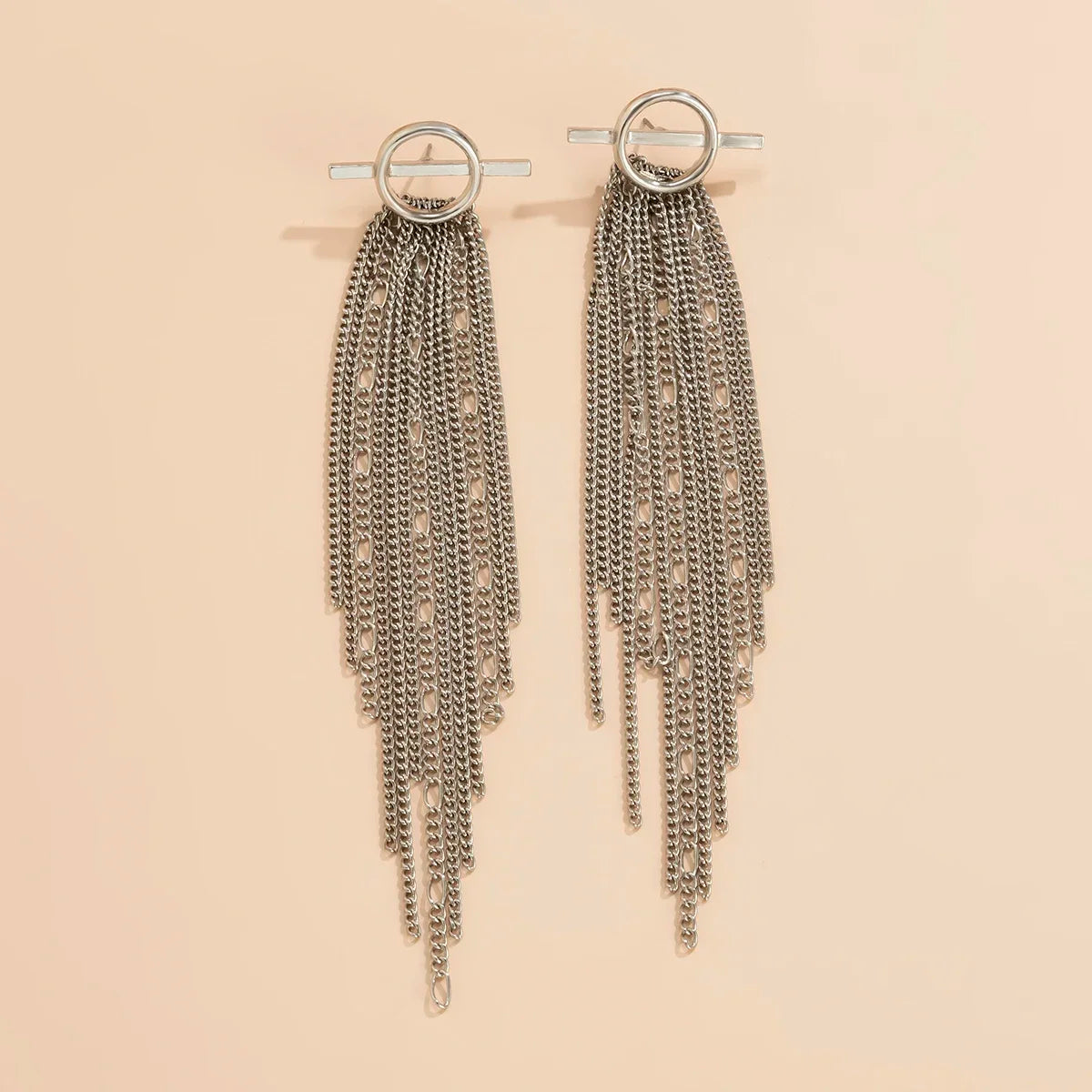 Long Drop Chain Earrings for Women - Elegant Gold Jewelry