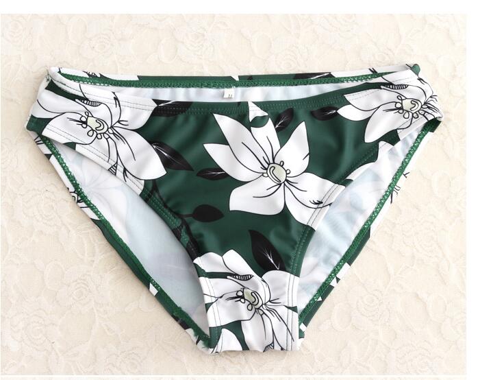 Retro Green Women's Three-Piece Swimsuit Set