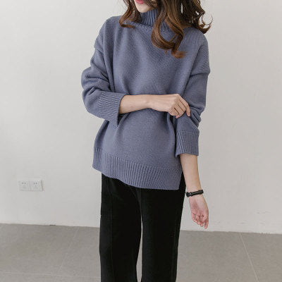 Winter Maternity Sweater - Korean Style Oversized Knit