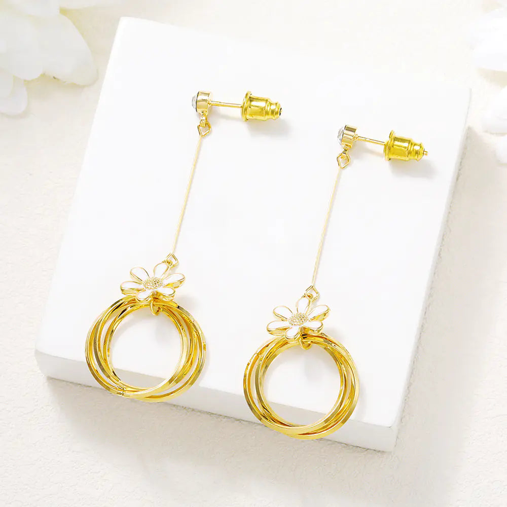 Trendy Long Tassel Earrings for Women - Metal Design