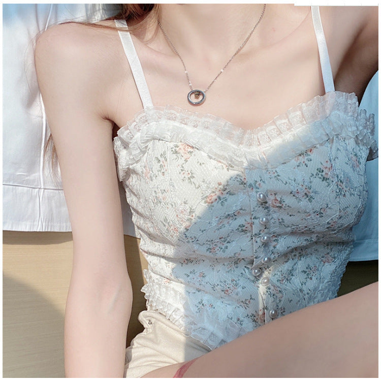 Floral Beaded Tube Top for Women - Versatile Wear