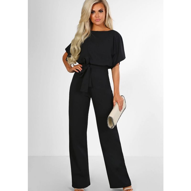 Women's Light Short Sleeve Professional Jumpsuit