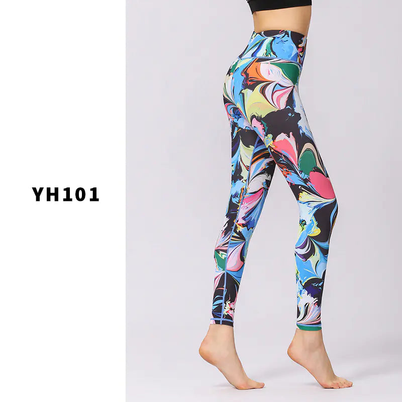 European American Yoga Pants for Women - Printed Tights