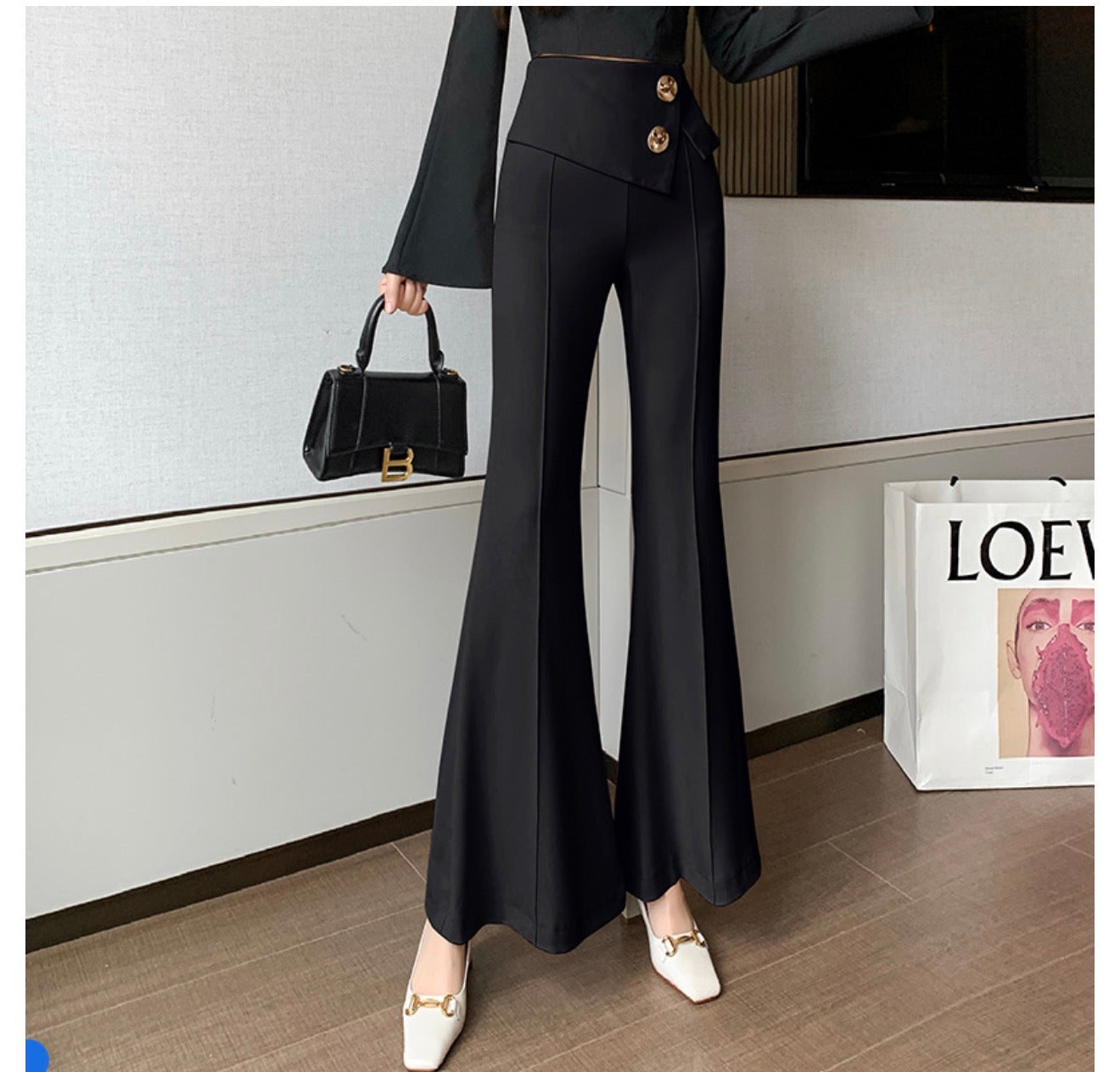 Women's Irregular Waist Commuter Loudspeaker Pants