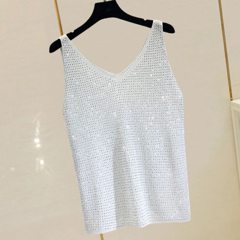 Summer Women's Loose Fit Knitted Tank Top
