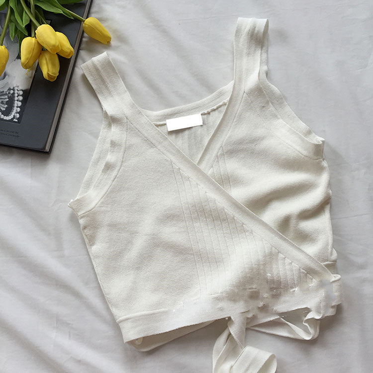 Women's Summer Fashion V-Neck Knitted Tank Top