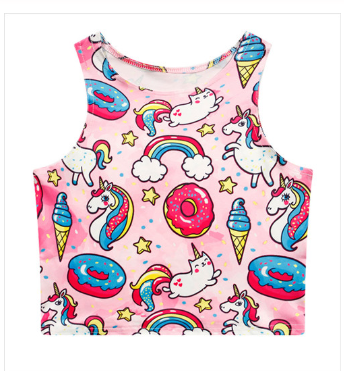 Women's Sleeveless Pikachu Print Tank Top with Pockets