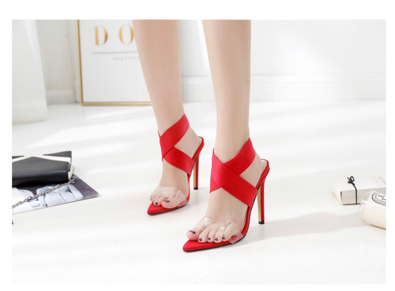 Women's Sexy Cross-Strap High Heels Sandals