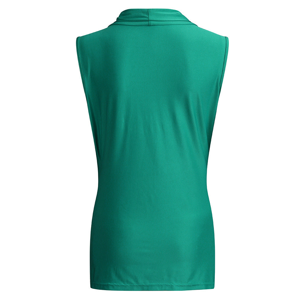 Summer Sleeveless Solid Color Maternity Dress Top