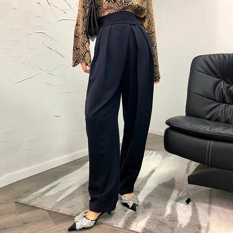 High waist loose wide leg pants
